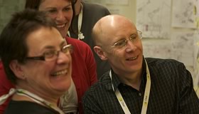 UX London attendees, having fun.
