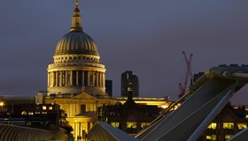 The skyline of London.